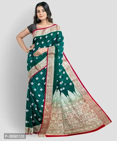 Classic Silk Blend Saree with Blouse piece for Women-thumb4