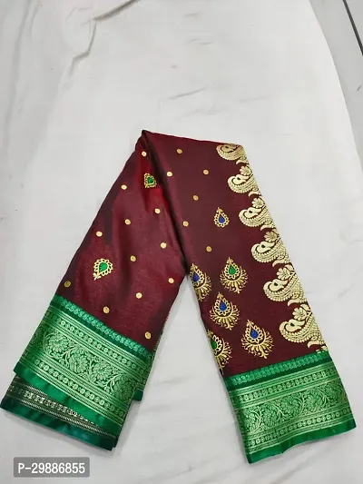 Trendy Banarasi Silk Sarees With Blouse Piece