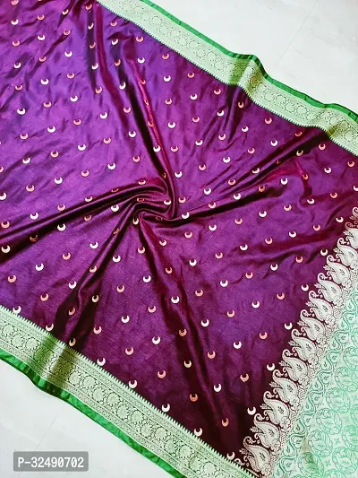 Beautiful Stain Saree With Blouse Piece For Women-thumb0