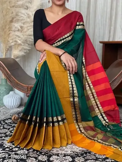 Beautiful Khadi Saree With Blouse Piece