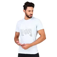 FLIRTOO Men's Cotton Half Sleeve Graphic T-Shirt Regular Fit Casual Soft Comfortable Breathable Tees for Men-thumb3