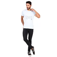 FLIRTOO Men's Cotton Half Sleeve Graphic T-Shirt Regular Fit Casual Soft Comfortable Breathable Tees for Men-thumb1