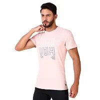 FLIRTOO Men's Cotton Half Sleeve Graphic T-Shirt Regular Fit Casual Soft Comfortable Breathable Tees for Men-thumb3