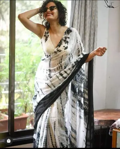 Linen Sarees with Blouse Piece