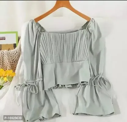 Pretty Pleated Yoke Trendy Top