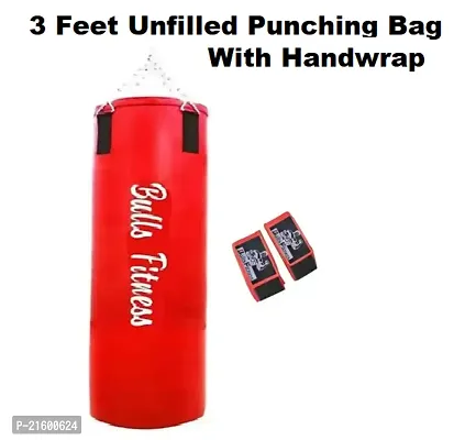 Bulls Fitness 3 Feet Unfilled Punching Bag With Handwrap-thumb0