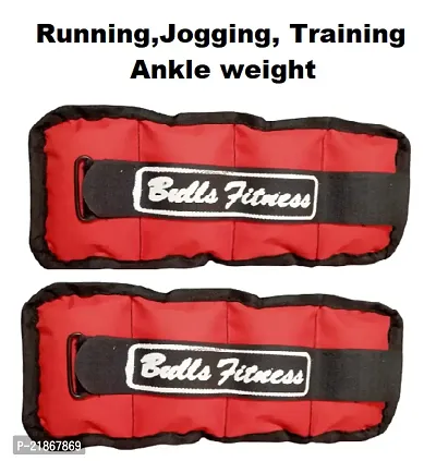 bulls fitness ANKLE WEIGHT 1 KG PAIR (1KG X 2 PCS) Red, Black Ankle  Wrist Weight  (2 kg)-thumb0