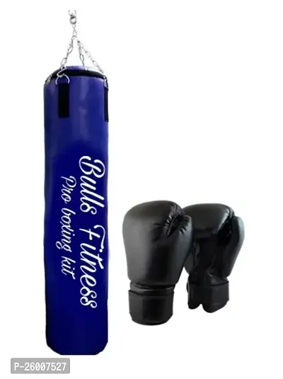 Bulls Fitness 2 Feet Punching bag + Hanging Chain+ Boxing Gloves-thumb0