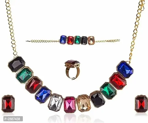 Multicolor Alloy Necklace Set for Women's