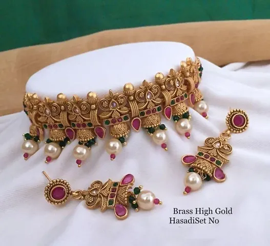 Traditional Gold Plated Copper Jewellery Set