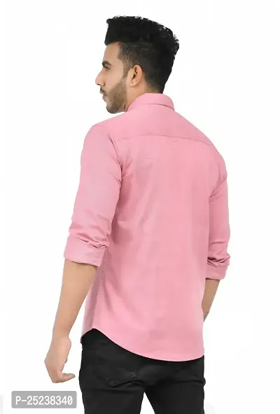 Trendy Men Double Pocket Cotton Blend Shirt for Men-thumb2