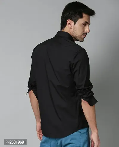 Classic Cotton Solid Casual Shirts for Men-thumb2