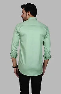 Classic Cotton Blend Solid Casual Shirt For Men-thumb1