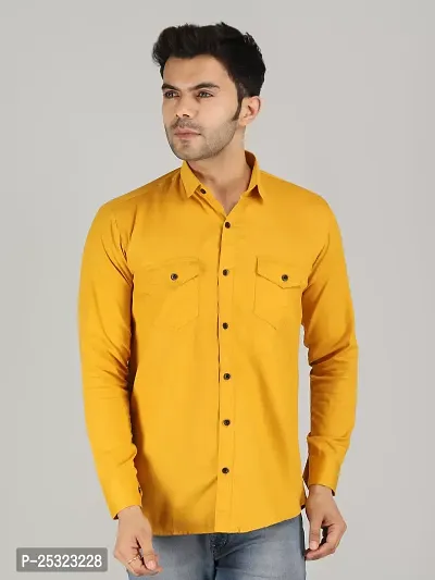 Classic Cotton Solid Casual Shirt For Men-thumb0