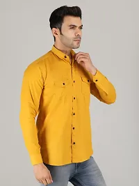 Classic Cotton Solid Casual Shirt For Men-thumb2