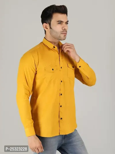 Classic Cotton Solid Casual Shirt For Men-thumb3