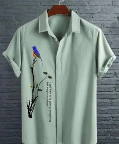 New Launched Polyester Blend Short Sleeves Casual Shirt 