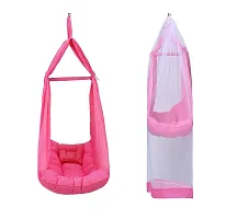 MamaHug Infant Baby Swing Jhula Crib Cradle baby swing child newborn baby swing hanging - Pink-thumb1