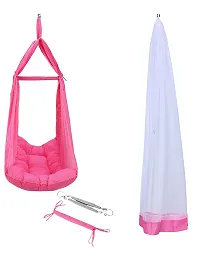 MamaHug Infant Baby Swing Jhula Crib Cradle baby swing child newborn baby swing hanging - Pink-thumb2