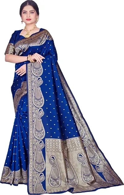 Attractive Art Silk Saree with Blouse piece 