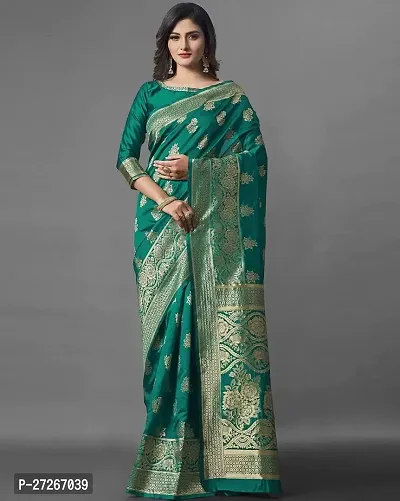 Elegant Multicoloured Art Silk Saree with Blouse piece For Women