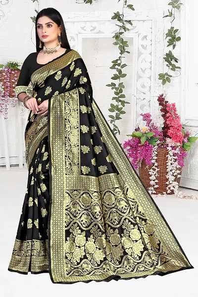 New In Art Silk Saree with Blouse piece 