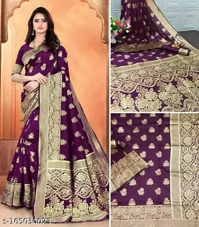 Art Silk Woven Design Sarees with Blouse Piece