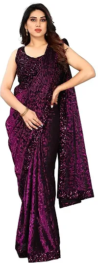 New In Lycra Saree with Blouse piece 