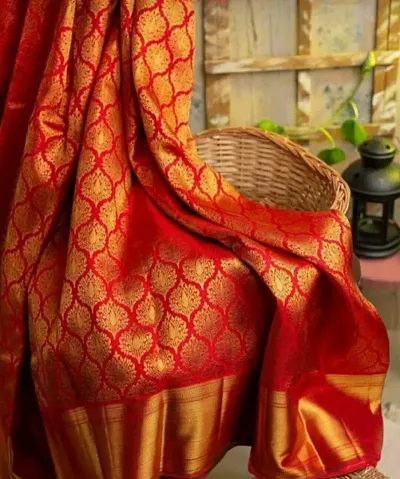 Lichi Silk Jacquard Sarees with Blouse piece