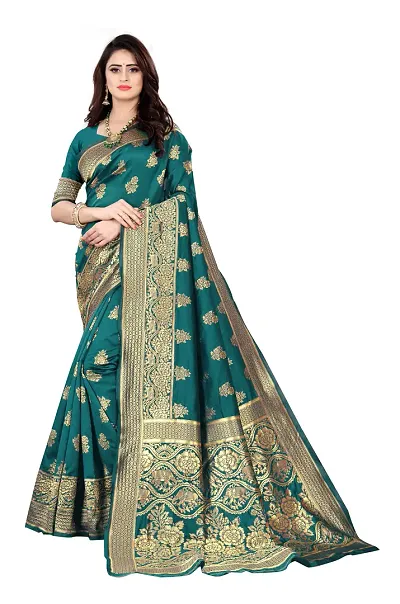 Elegant Art Silk Saree with Blouse piece 