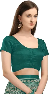 Beautiful Green Cotton  Woven Design Saree with Blouse Piece For Women-thumb3