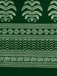 Beautiful Green Cotton  Woven Design Saree with Blouse Piece For Women-thumb4