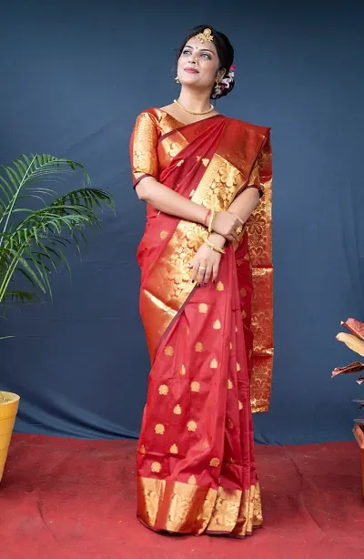 New In Art Silk Saree with Blouse piece 