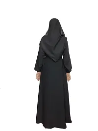 Dubai Style Black Abaya Fabric Firdaus Dupatta+Hijab-thumb1