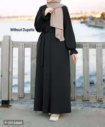 Black Colour Abaya(Without Dupatta) Fabric Crush