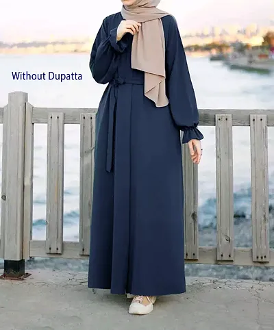 Stylish Polyester Solid Abaya for Women
