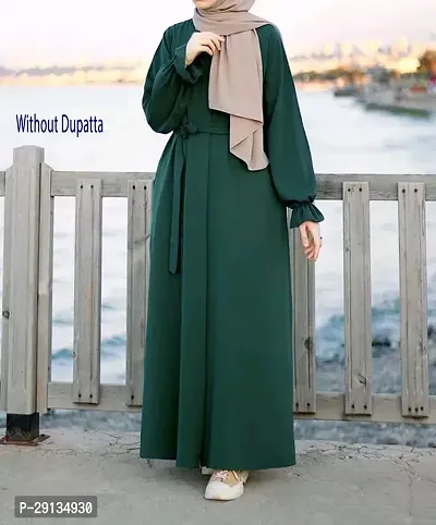 Teal Colour Abaya (without Dupatta) Fabric Crush