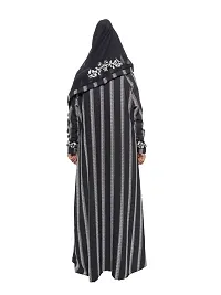 Black Lining Abaya With Embriodery Work fabric Firdous-thumb2