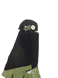 Pista Colour Abaya And Nosepiece With Embroidery Work Fabric Firdous-thumb1