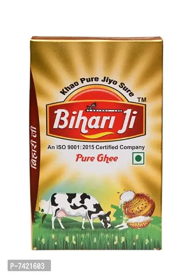 Bihari Ji Desi Ghee |Made Traditionally from Curd |Pure Ghee for Better Digestion and Immunity | 500ml Tetra Pack-thumb0
