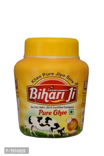 Bihari Ji Desi Ghee |Made Traditionally from Curd |Pure Ghee for Better Digestion and Immunity | 500ml Jar-thumb0