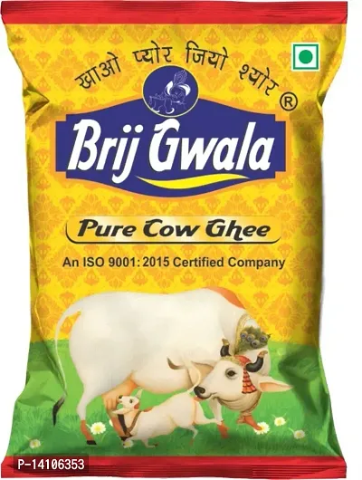 Brij Gwala Desi Cow Ghee Made Traditionally From Curd Cow Ghee For Better Digestion And Immunity 1Ltr Pouch 1