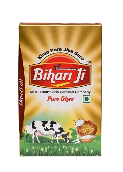 Bihari Ji Desi Ghee |Made Traditionally from Curd |Pure Ghee for Better Digestion and Immunity | 500 ml tetra-1