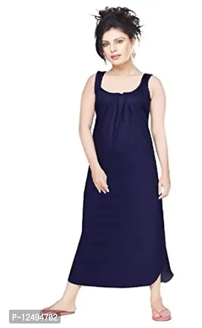 Buy Vibha Womens Hosiery Cotton Full Length Camisole, Nighty Slip-Kurti Slip -Suit Slip Pack of 1,Navy Blue-Free Size Online In India At Discounted  Prices