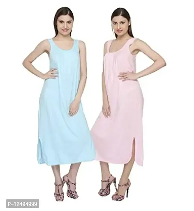 Buy Vibha Womens Hosiery Cotton Full Length Camisole, Long Inner wear  Petticoat-Nighty Slip-Kurti Slip-Suit Slip Pack of 2 pc Online In India At  Discounted Prices