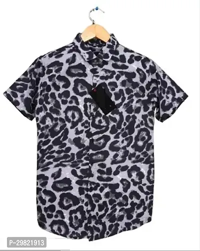 Multicoloured Polycotton Printed Short Sleeves Casual Shirts For Men