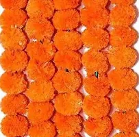 Artificial Marigold Garland for Home, Office, Diwali, Navratri, Ganesh Festiwal, Parties Decorati (Orange) (pack of 5)-thumb1