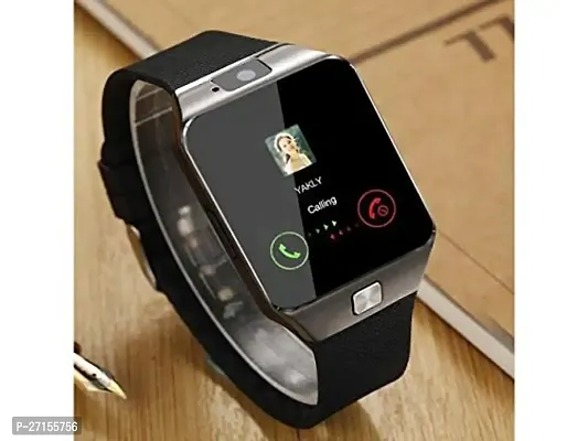 Stylish Black Wrist Smart Watch For Men-thumb0