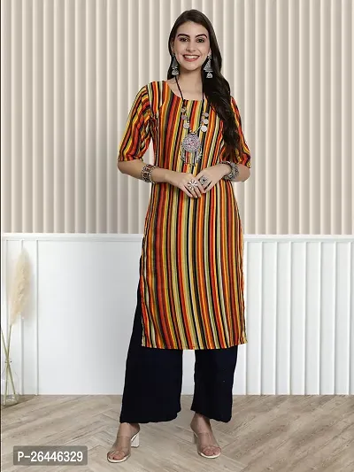 Stylish Multicoloured Crepe Printed Kurta For Women Pack Of 4-thumb2