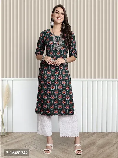 Stylish Multicoloured Crepe Printed A-Line Kurta For Women Combo Of 3-thumb4